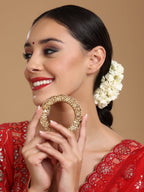 Golden Pearl Handcrafted Heavy Bangle - Ruby Raang - Distacart