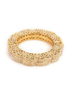 Golden Pearl Handcrafted Heavy Bangle - Ruby Raang - Distacart