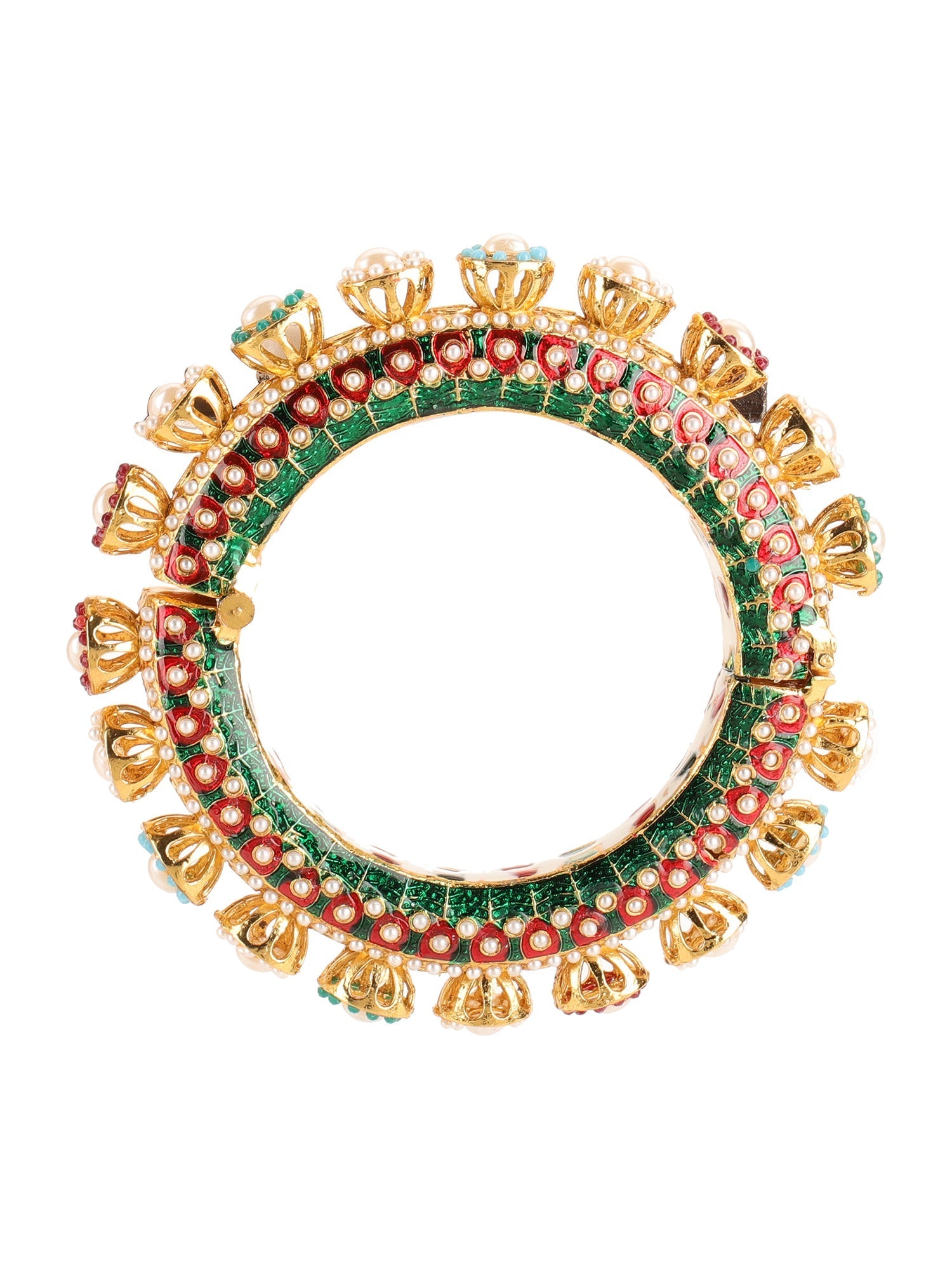 Multi Meenakari Handcrafted Heavy Bangle - Ruby Raang - Distacart