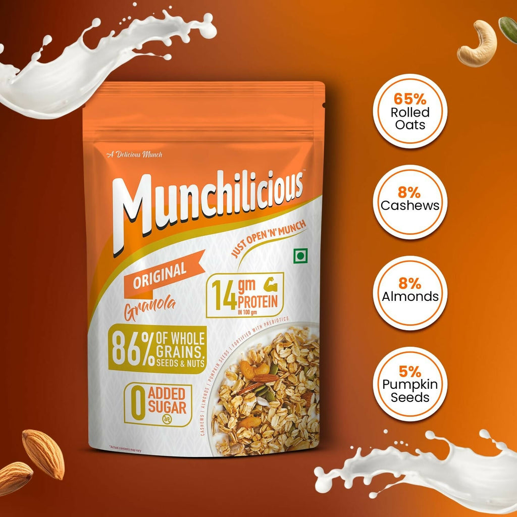 Munchilicious Granola - Original, 80% Seeds & Whole Grains