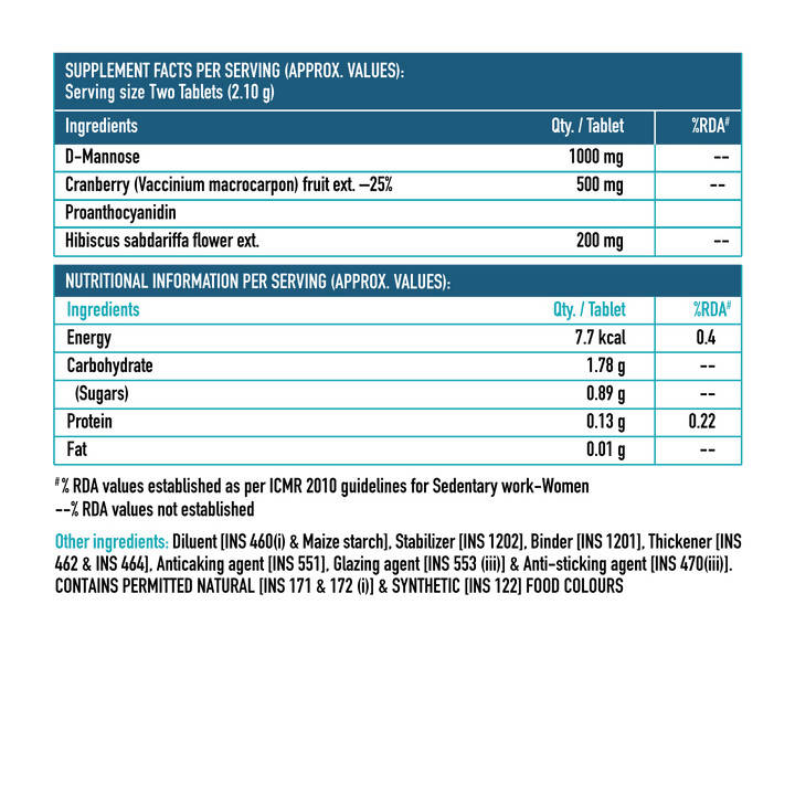 HK Vitals Cranberry + D-Mannose Tablets