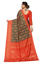 Vamika Red Printed Art Silk Saree