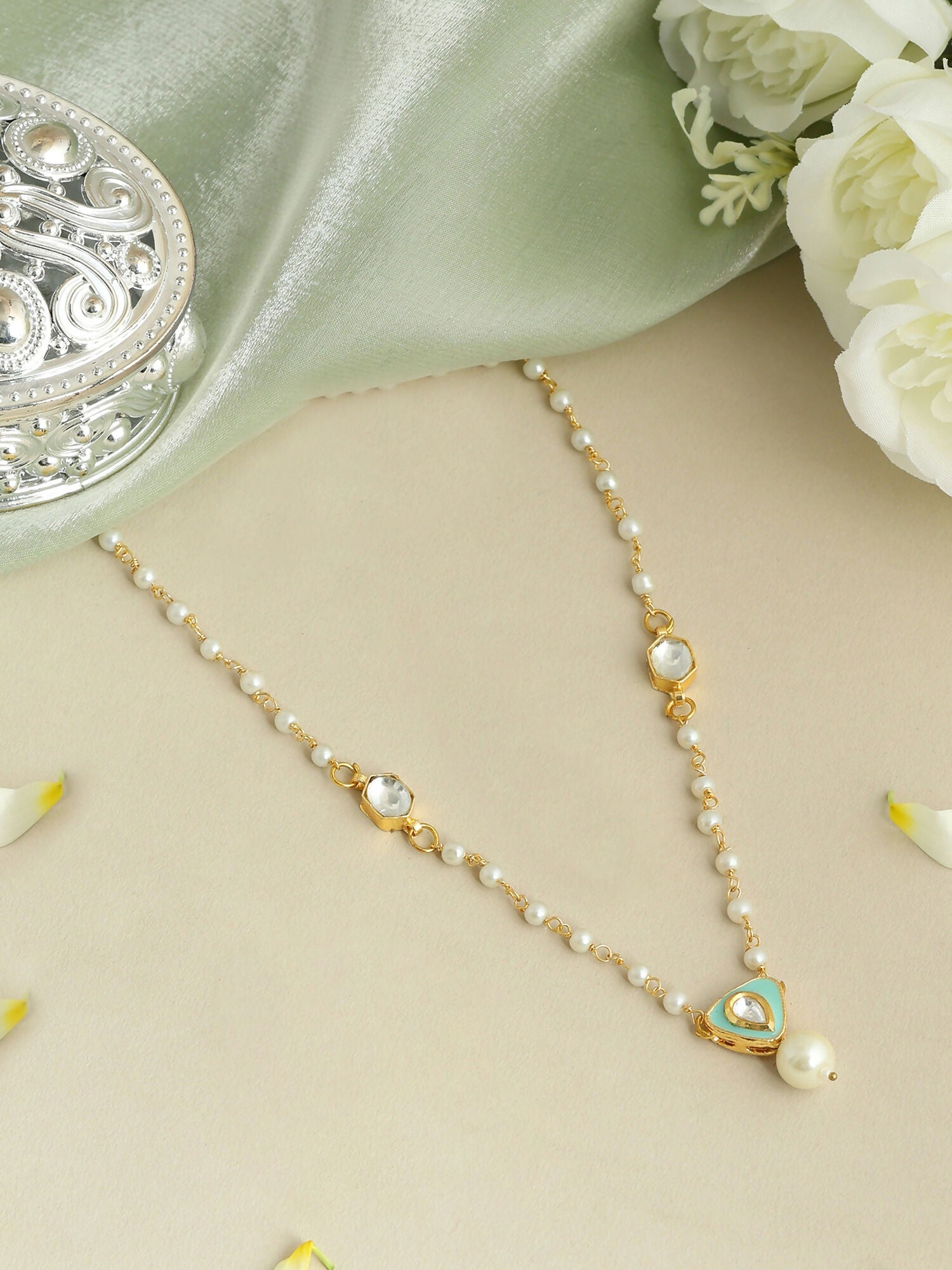 Ruby Raang Sheesh Mahal Necklace