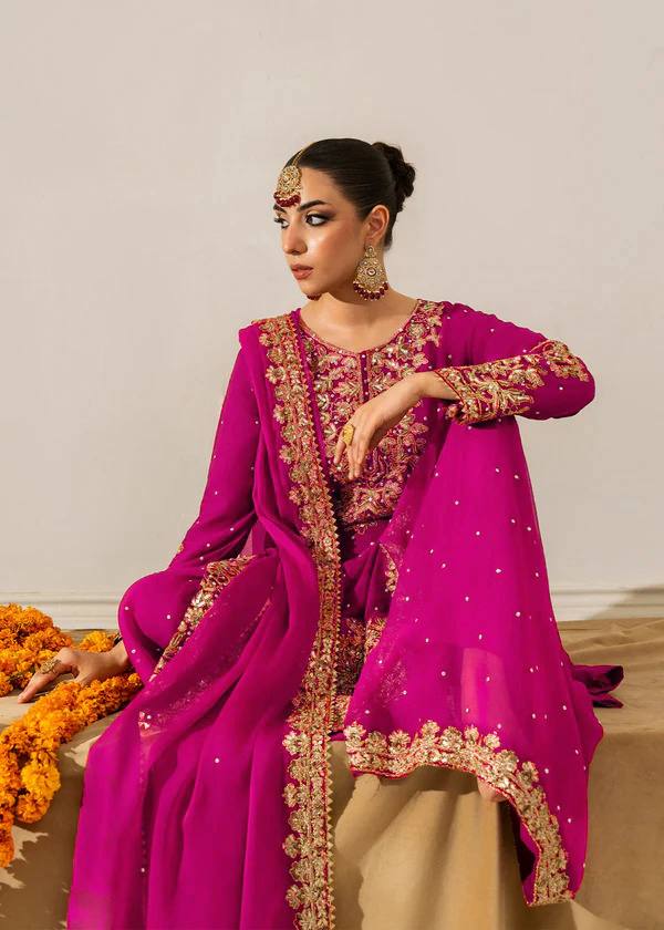 Prazu Fashion Pink Georgette Sequin With Rivet Moti Palazzo Suit - Distacart