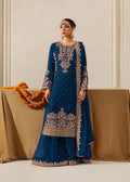 Prazu Fashion Royal Blue Georgette Sequence With Rivet Moti Palazzo Suit - Distacart