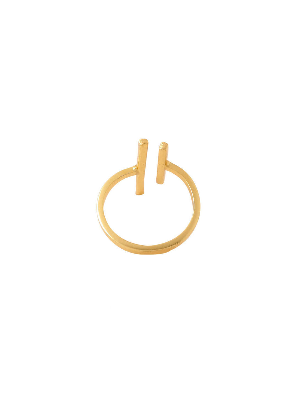 NVR Women's Western Gold-Polished Ajustable Finger Ring