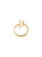 NVR Women's Western Gold-Polished Ajustable Finger Ring