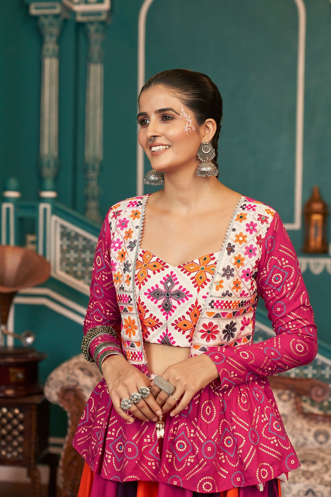 AI Fashion Multi Color Viscose Rayon Designer Navratri Lehenga Choli Collection