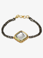 Black Kundan Mangalsutra Bracelet - Ruby Raang - Distacart