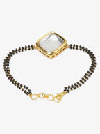 Black Kundan Mangalsutra Bracelet - Ruby Raang - Distacart