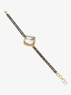 Black Kundan Mangalsutra Bracelet - Ruby Raang - Distacart