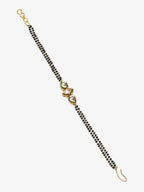 Women's Black Gold-Plated Kundan Mangalsutra Bracelet - Ruby Raang - Distacart