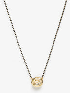 Gold-Plated Black Beaded Kundan Mangalsutra - Ruby Raang - Distacart