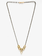 Black White Kundan Studded Mangalsutra - Ruby Raang - Distacart
