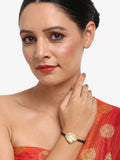 Women's Black Gold-Plated Kundan Mangalsutra Bracelet - Ruby Raang - Distacart