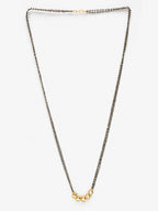 Black Gold-Plated Beaded White Kundan Studded Mangalsutra - Ruby Raang - Distacart