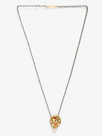 Gold-Plated Black Beaded White Kundan Studded Mangalsutra - Ruby Raang - Distacart