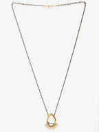 Gold-Plated White Black Kundan-Studded Beaded Mangalsutra - Ruby Raang - Distacart