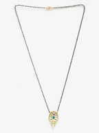 Black Gold-Plated Kundan Mangalsutra - Ruby Raang - Distacart