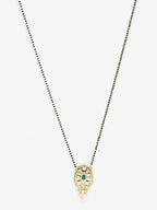 Black Gold-Plated Kundan Mangalsutra - Ruby Raang - Distacart