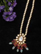 Gold-Toned Pink Gold-Plated Handcrafted Necklace - Ruby Raang - Distacart