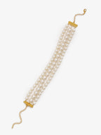 Gold-Toned White Gold-Plated Handcrafted Necklace - Ruby Raang - Distacart