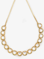 Gold-Plated Kundan Choker Necklace - Ruby Raang - Distacart