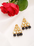 Black Contemporary Drop Earrings - Ruby Raang - Distacart