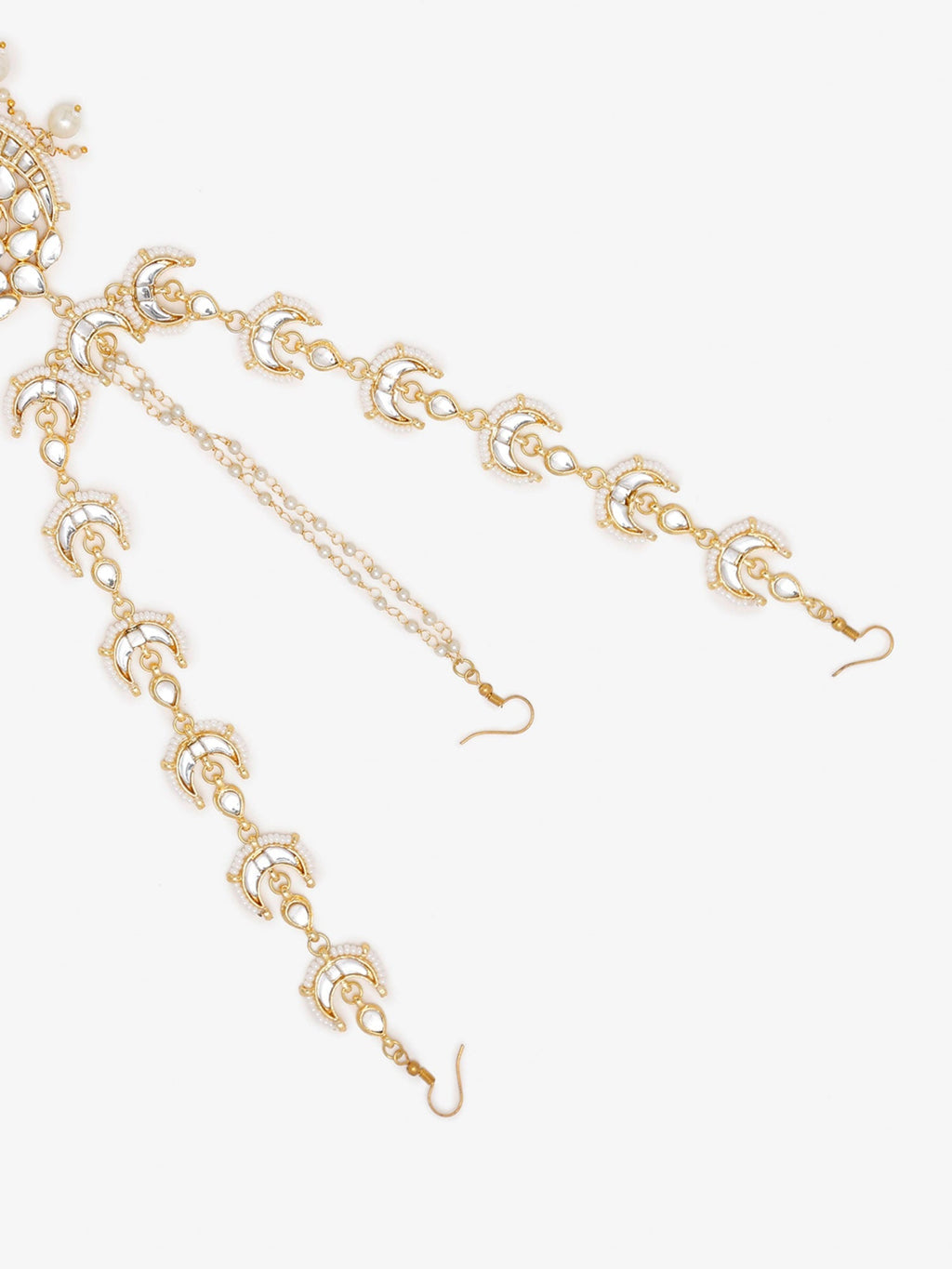 Gold-Plated White Kundan Matha Patti - Ruby Raang - Distacart