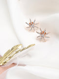 Rose Gold Contemporary Drop Earrings - Ruby Raang - Distacart