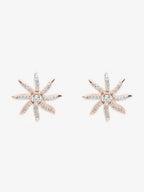 Rose Gold Contemporary Drop Earrings - Ruby Raang - Distacart