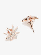 Rose Gold Contemporary Drop Earrings - Ruby Raang - Distacart