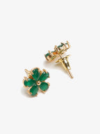 Green Contemporary Studs Earrings - Ruby Raang - Distacart