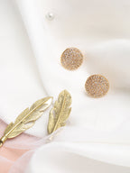 Rose Gold Contemporary Studs Earrings - Ruby Raang - Distacart