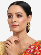 Gold-Toned Contemporary Drop Earrings - Ruby Raang - Distacart