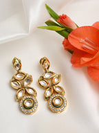 Gold-Toned Contemporary Drop Earrings - Ruby Raang - Distacart
