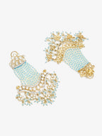 Blue Contemporary Drop Earrings - Ruby Raang - Distacart