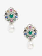 Multicoloured Floral Drop Earrings - Ruby Raang - Distacart