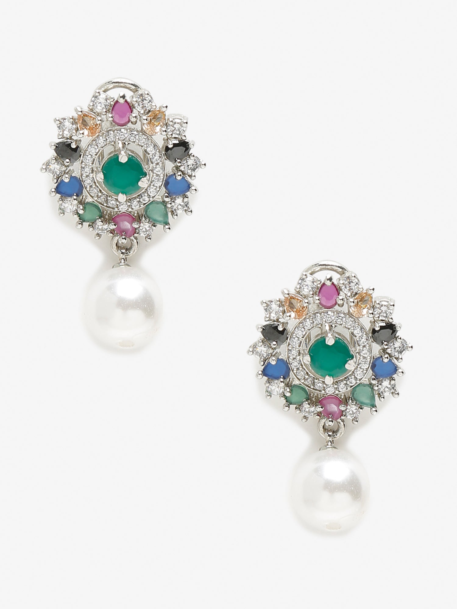 Multicoloured Floral Drop Earrings - Ruby Raang - Distacart