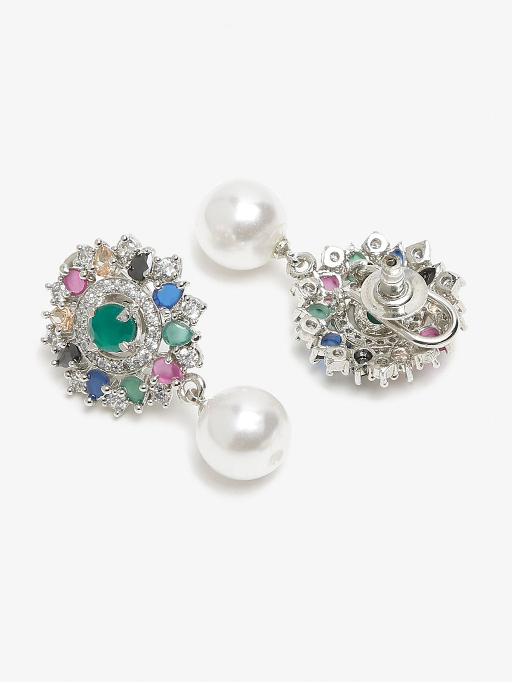 Multicoloured Floral Drop Earrings - Ruby Raang - Distacart