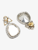 Silver-Toned Contemporary Studs Earrings - Ruby Raang - Distacart