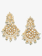 Green Contemporary Chandbalis Earrings - Ruby Raang - Distacart