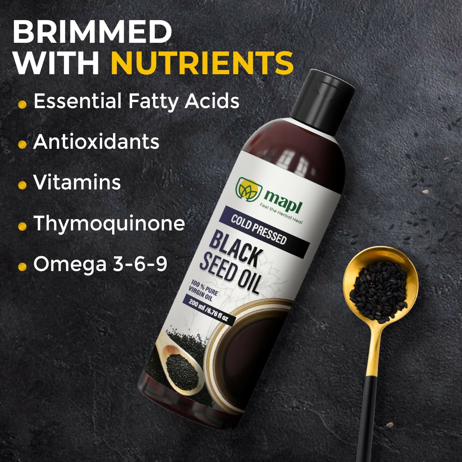 MAPL Organic Black Seed Oil Cold-Pressed