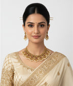 Jewel City Stunning Handcrafted Antique Gold-Plated Necklace Set