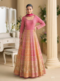 Aarshi Fashions Pink Georgette Wedding Gowns