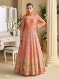 Aarshi Fashions Orange Georgette Wedding Gowns
