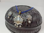 Terracotta Lotus Pendant Mini Necklace Set With Studs