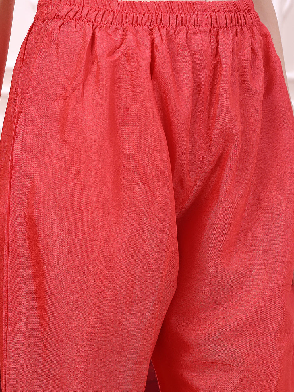 Sequinned & Thread Embroidered Kurta With Pant & Embroidered Dupatta, Coral - Hiral Fashion - Distacart
