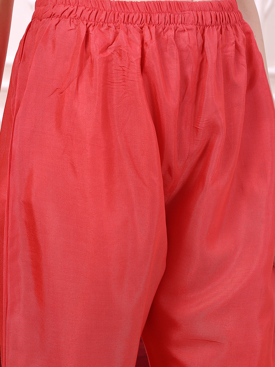 Sequinned & Thread Embroidered Kurta With Pant & Embroidered Dupatta, Coral - Hiral Fashion - Distacart