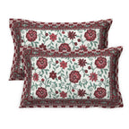 Rudra Bazaar Multicolour 210 TC Cotton Double King Bedsheet With 2 Pillow Covers - Distacart